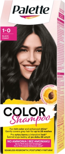 Palette kleurshampoo 1-0 zwart 50 ml