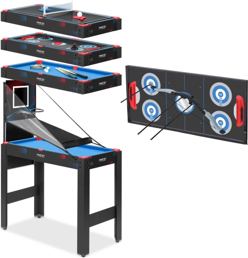 5 Spiele in einem kompakten Tisch