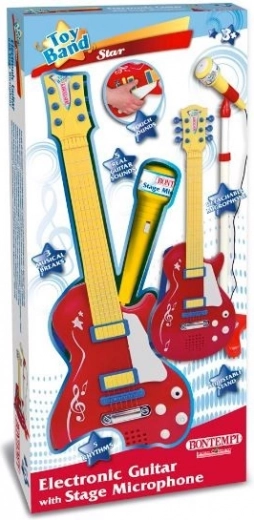 Bontempi rock guitar with adjustable stand microphone