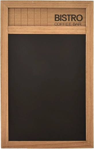 Wandbord bistro met houten lijst 34 × 55 cm bruin