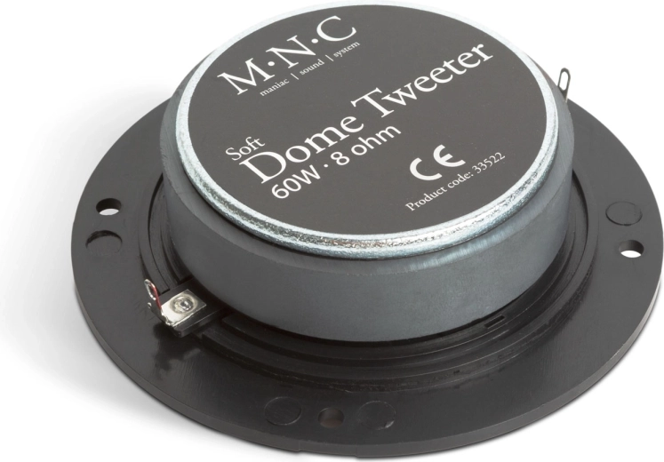Vermogen van 60 W en impedantie van 8 ohm