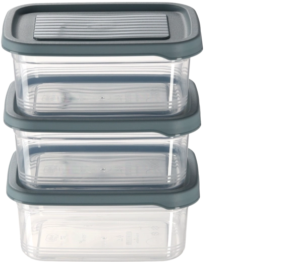 Set van 3 stuks voor porties, snacks en restjes