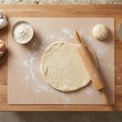 Surface antiadhésive pour un étalage facile de la pâte