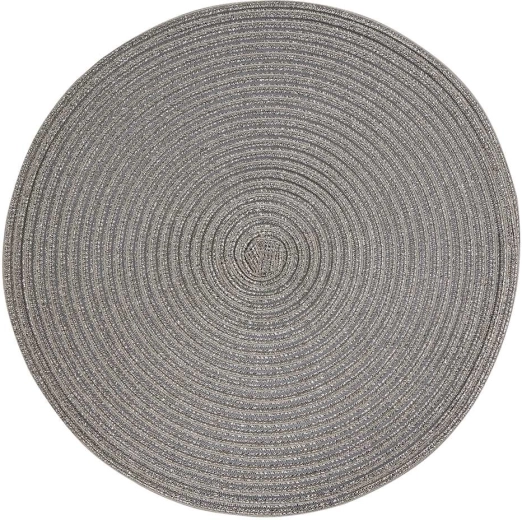 Silbergraues Stroh-Tischset 38 cm
