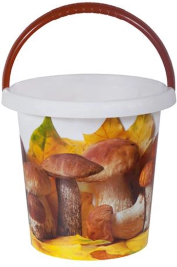 Plastic bucket with decor 10 l, assorted designs