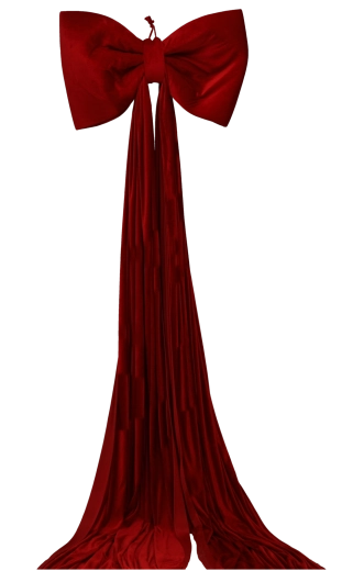 Elegant flowing drape and rich gathers