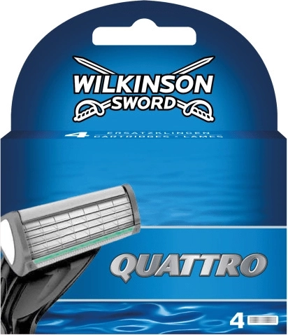 Replacement razor heads WILKINSON QUATTRO, 4 pcs