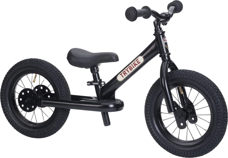 Trybike kinderloopfiets voor balanstraining zwart