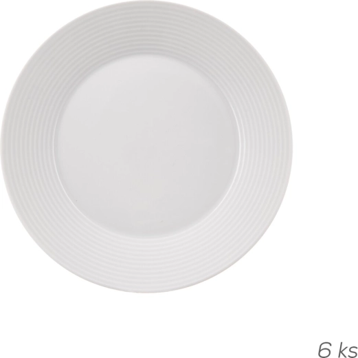 Mona “line” porcelain dessert plates 19 cm, set of 6