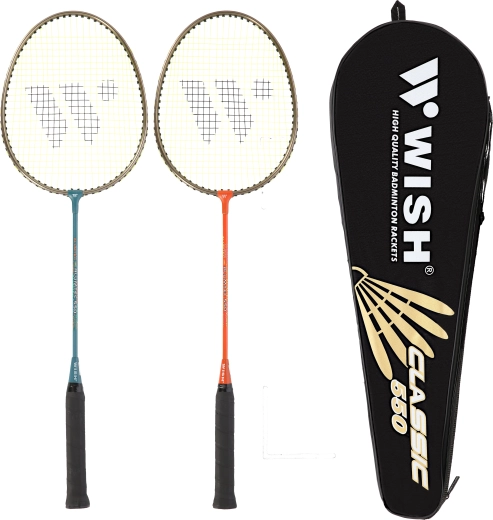 Badmintonset rackets Wish Alumtec 550K met hoes