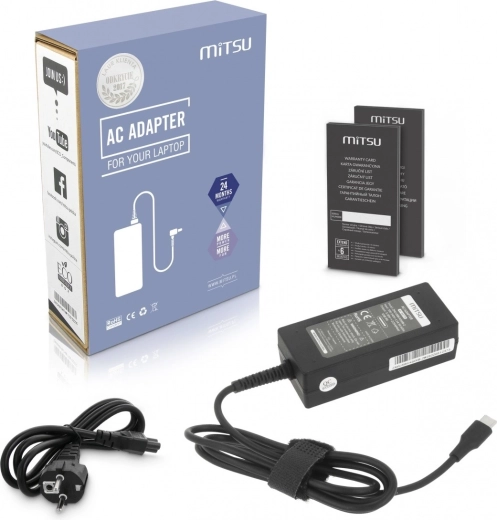 Adaptateur secteur USB-C Mitsu pour ordinateur portable 45 W (Power Delivery)