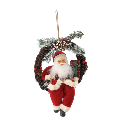 Decoratieve krans met winterse details