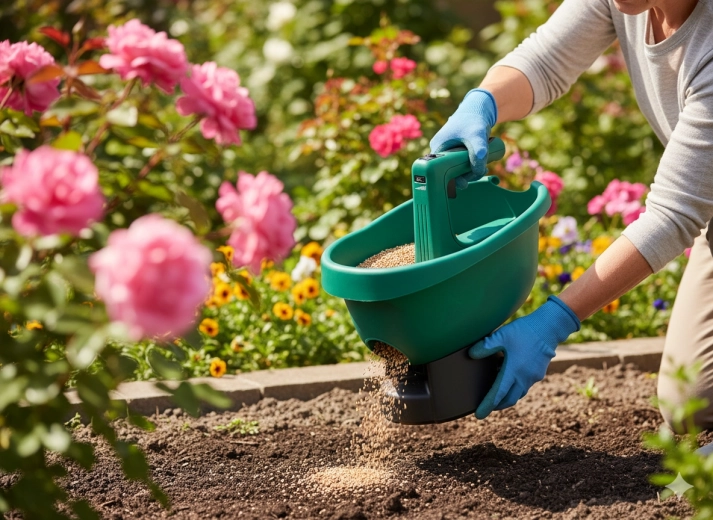 Travail rapide et confortable sur massifs et pelouses