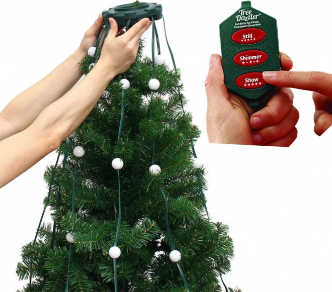 Christmas light curtain for tree 64 LED RGB with remote control
