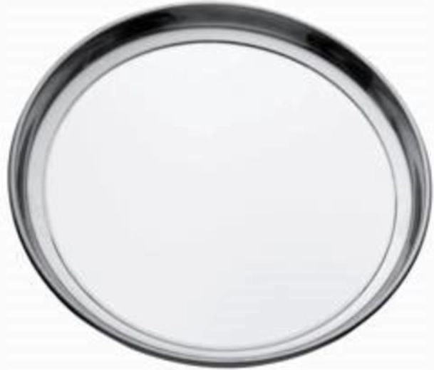 Ronde roestvrijstalen dienblad 32,5 cm