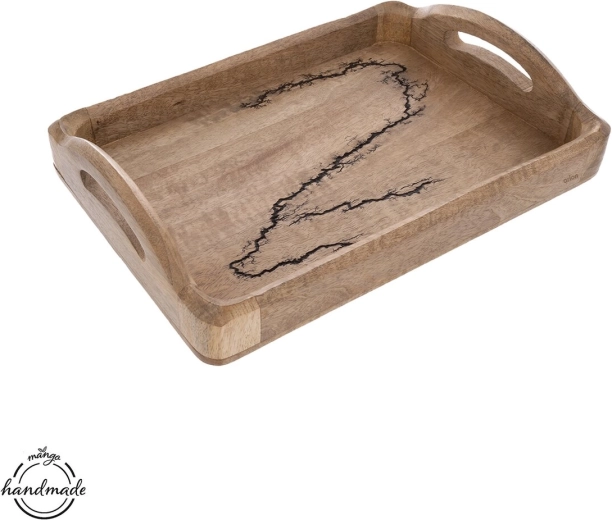 Serviertablett aus Mangoholz electric 35,5 × 25 cm