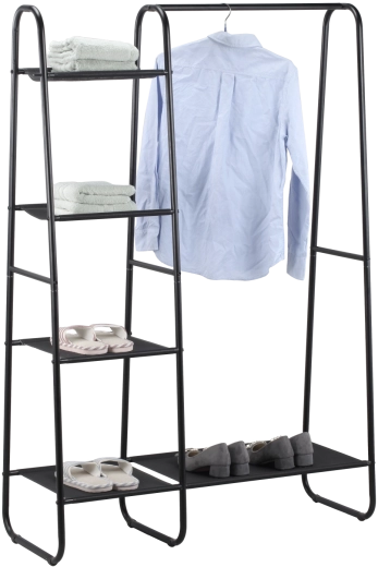 Freestanding clothes rack with 4 shelves 100 × 40 × 150 cm - 1 piece