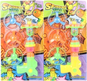 Pistolet à batterie avec hélices volantes et toupie