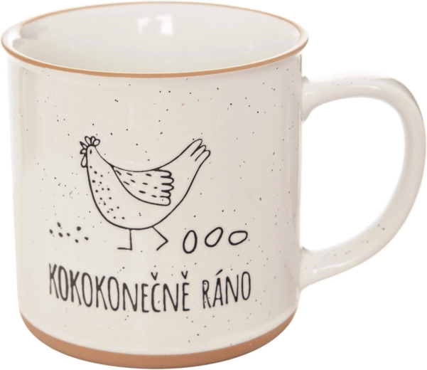 Farm Ceramic Mug with Chicken Motif 0.53 l