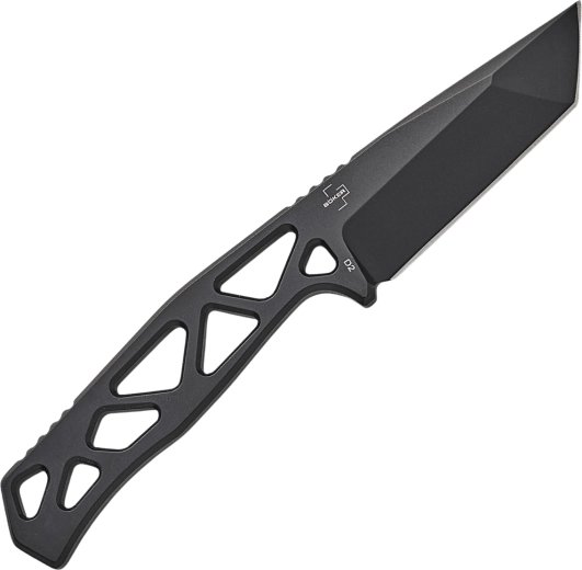 Durable D2 blade with black titanium coating