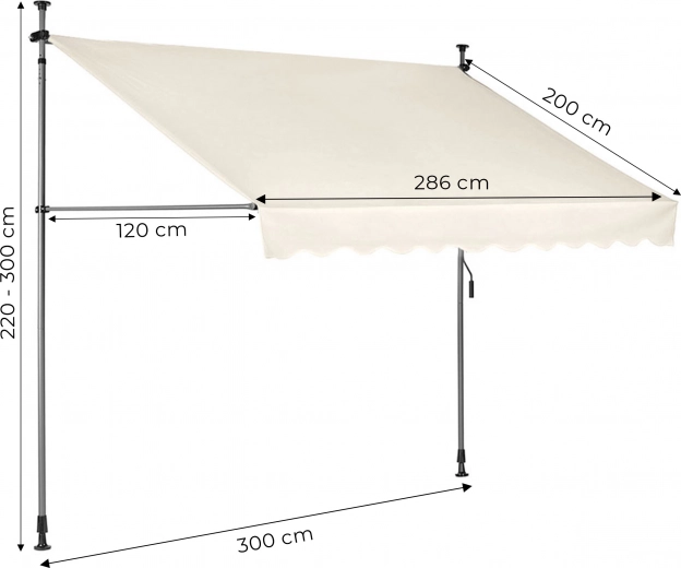 Ombrage fluide grâce à la manivelle
