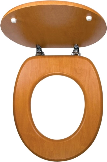 WC-Sitz, helles Nussbaumdekor aus furnierter MDF