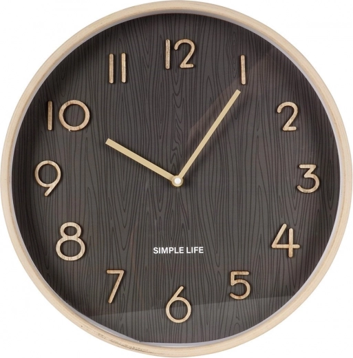 Graue Wanduhr 38 cm