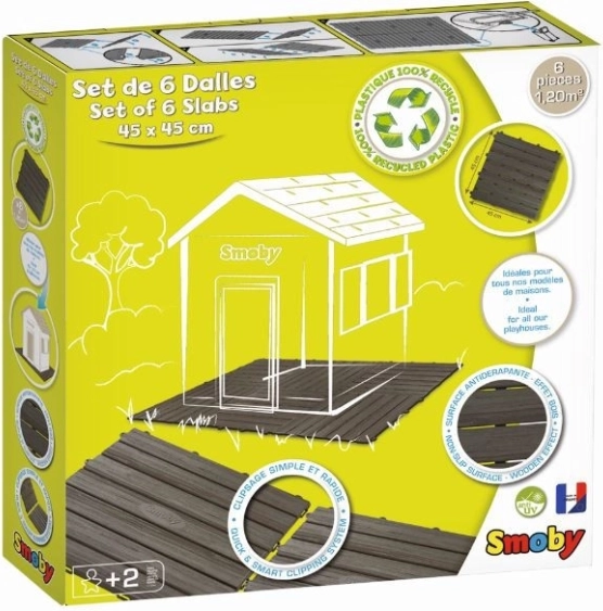 Bodenpaneele für das SMOBY Häuschen – Set mit 6 Teilen