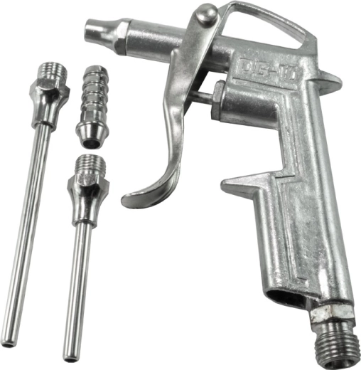 Pistolet pneumatique de soufflage avec buses interchangeables de 16, 50 et 80 mm