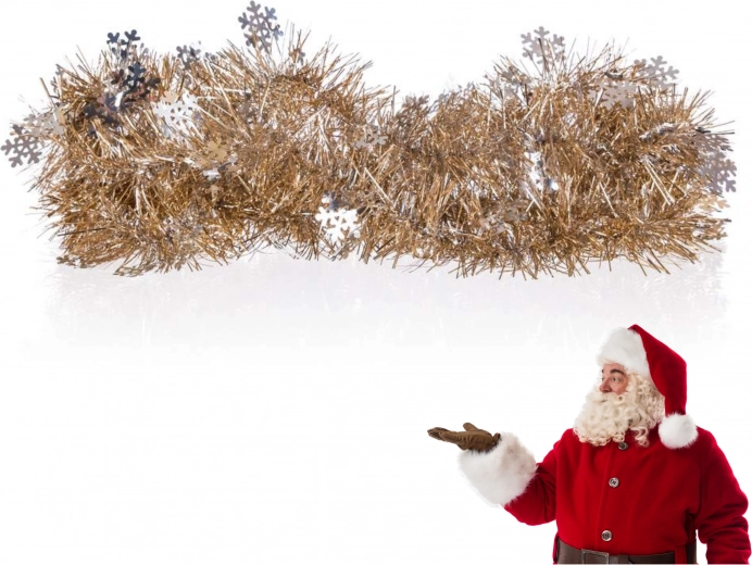 Christmas Garland 2 m Silver–Champagne HOME DECOR