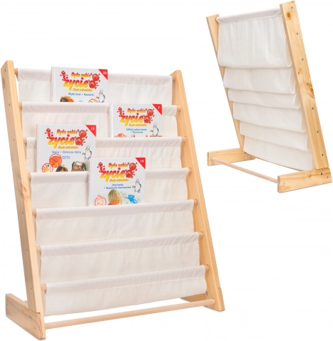 Étagère en bois pour enfants avec support 76,5 cm