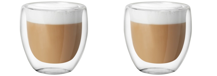 Set aus 2 Thermogläsern mit Doppelwand 250 ml