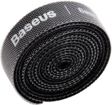 Baseus zwarte klittenband van 1m
