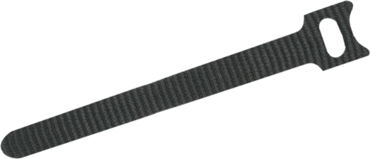 Textiele klittenband kabelbinders zwart - 10 stuks