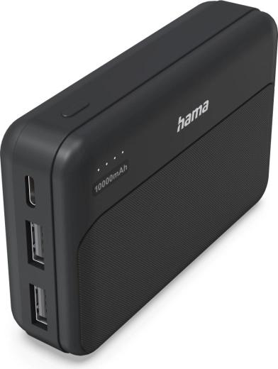 Hama Power Pack Pocket 10 power bank 10,000 mAh anthracite (2× USB-A)