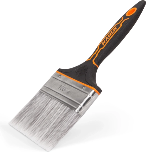 Flat paint brush with plastic handle 100 mm