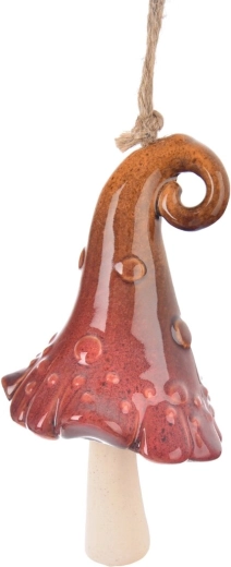 Ceramic decorative bell shaped like a red hat 10 × 8 × 10 cm