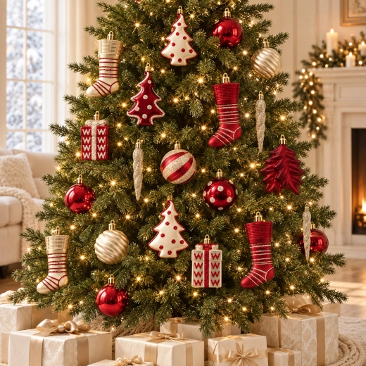 Christmas atmosphere throughout the interior