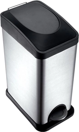Stainless steel pedal bin TORO 15 l