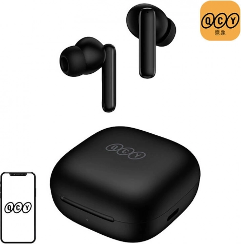 Wireless Earbuds TWS QCY T13 with Active Noise Cancellation (Black)