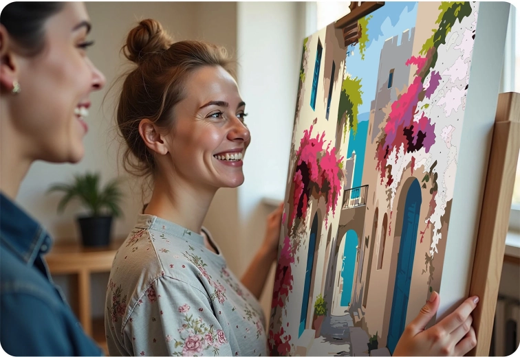 Easily display your finished artwork