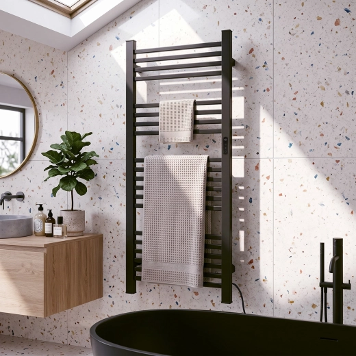 Modern zwart design en uitvoering voor de badkamer (IPX4)