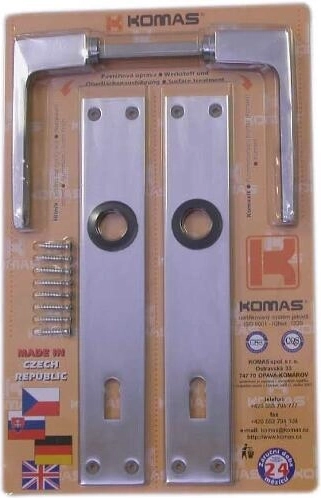 Aluminum handle with escutcheon for key