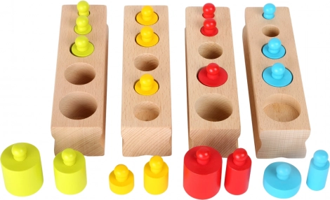 Houten kleurrijke cilinderpuzzel Small Foot