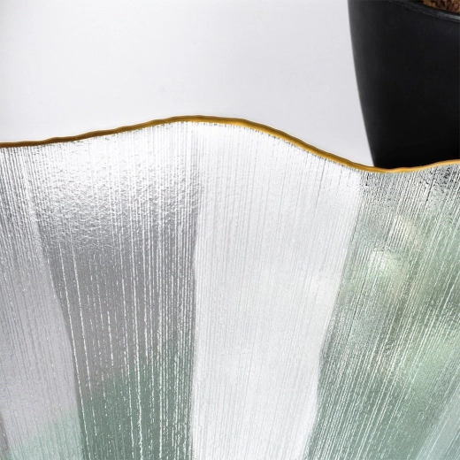 Strukturiertes klares Glas mit Kristall-Effekt