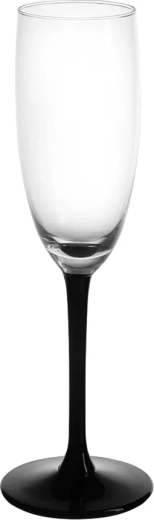 Champagne glass 180 ml with black stem