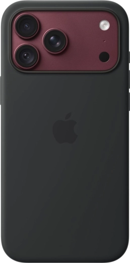 Coque en silicone Apple avec MagSafe pour iPhone 18 Pro Max noire