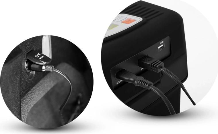 Smart 12 V and 230 V power + USB charging