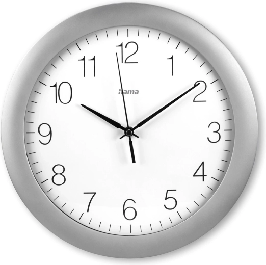 Hama Tenerifa DCF Wall Clock 30 cm Silver