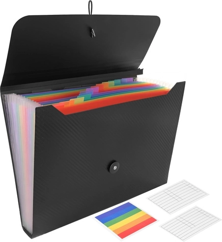 Dokumentenmappe A4 mit Gummiband Maaleo – Akkordeon-Organizer, 13 Fächer